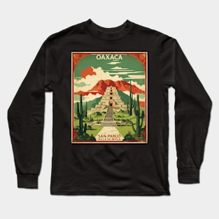 San Pablo Villa de Mitla Oaxaca Mexico Vintage Tourism Travel Long Sleeve T-Shirt